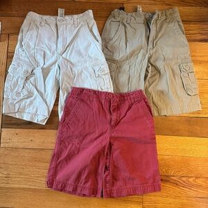 Boys Shorts Bundle - Red, Beige, Khaki